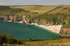 The beach at Lantic Bay, Cornwall