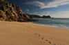 The beach at Porthcurno, Cornwall