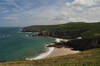 The beach at Treen Cove, Cornwall