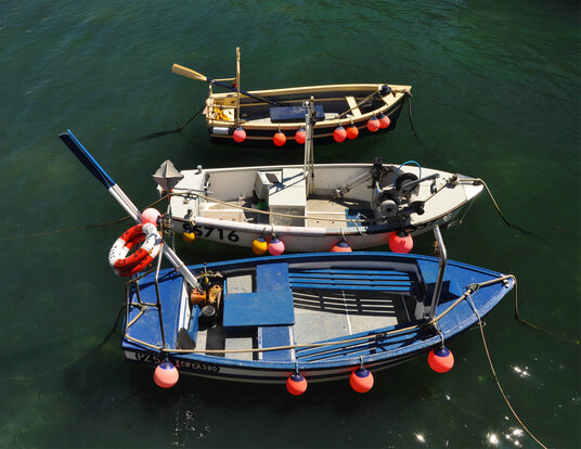 Boats at Mullion Cove