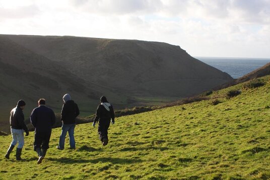 Walking to Backways Cove