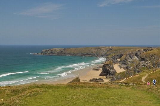 View over Bedruthan Steps from the Coast Path