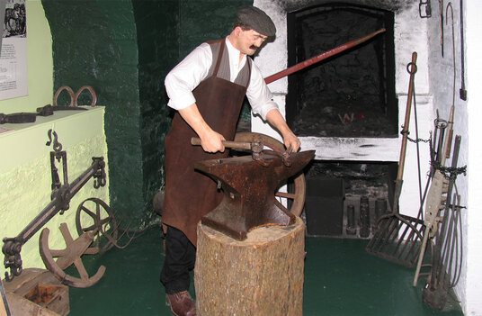 Blacksmith Display in the Town Museum