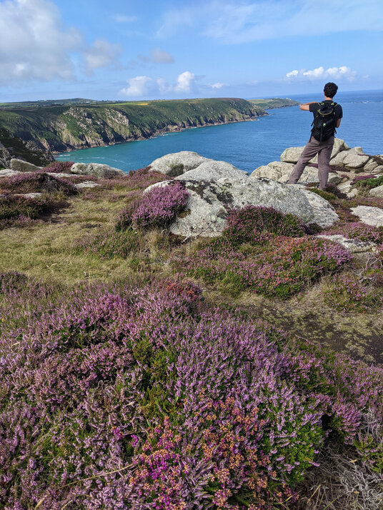 Walker at Bosigran Castle