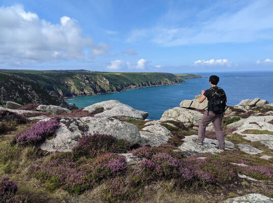 Walker at Bosigran Castle