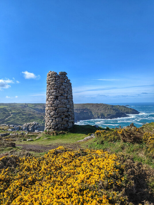 Chimney remains on Botallack Head