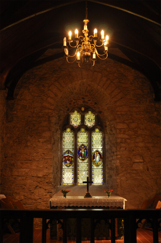 Inside Budock church