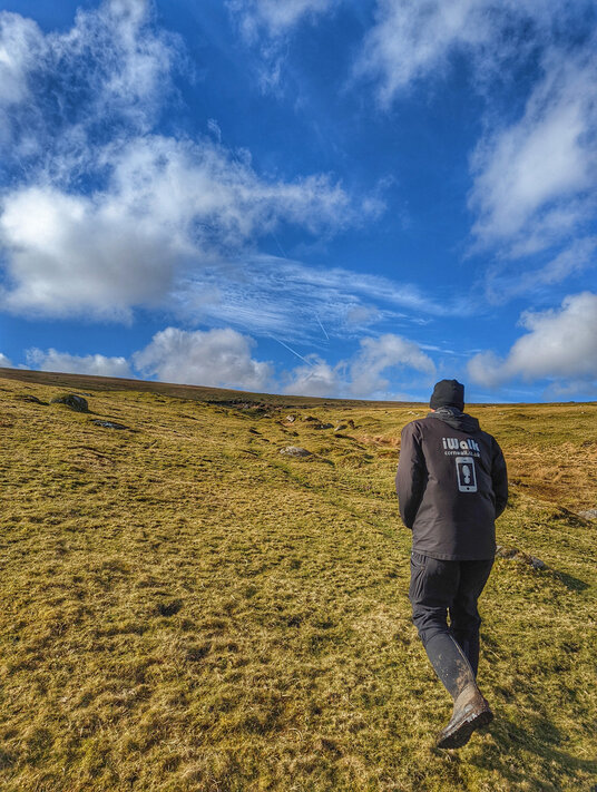 Walker climbing Buttern Hill