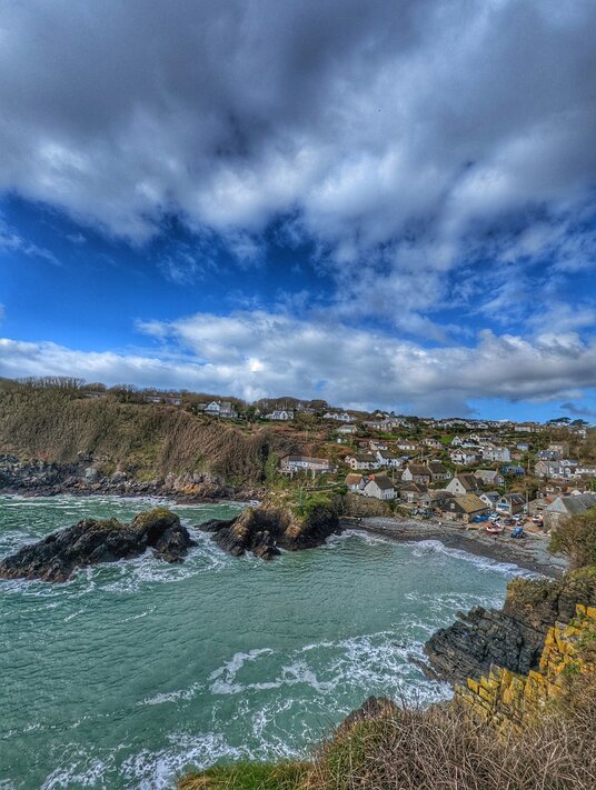 View from the coast path over Cadgwith