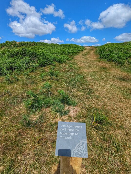 Plaque at Castle-An-Dinas