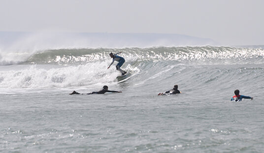 Surfer at Chapel Porth