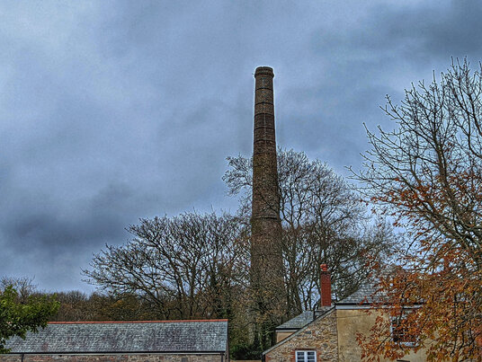Remains of the clay drier