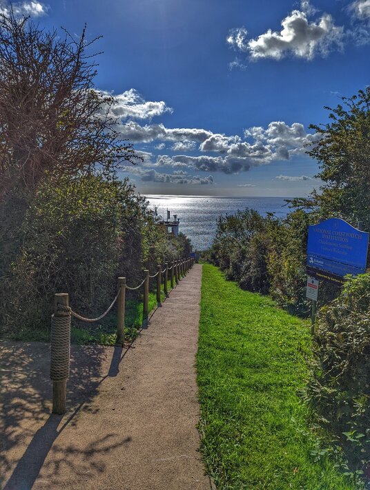 Path from Charlestown harbour