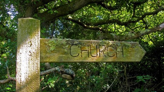 Footpath sign in Cleave Woods
