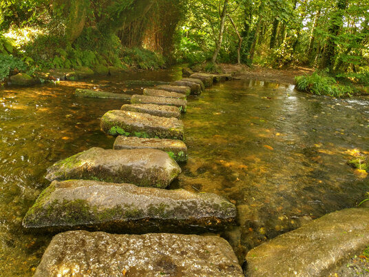 Stepping stones over the River Cober