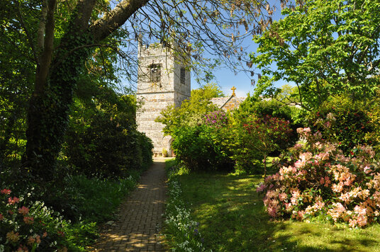 View leaving the churchyard
