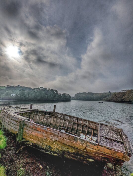 Old boat at Coombe