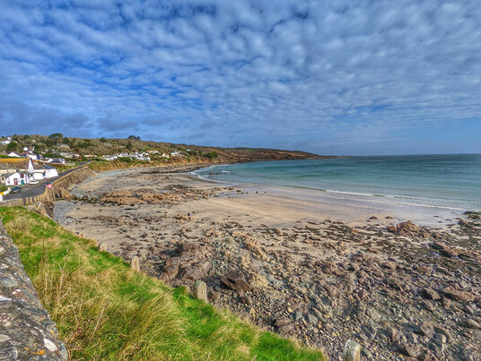 View across Coverack beach