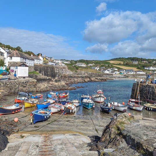 Boats at Coverack harbour