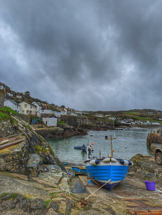 The slipway at Coverack harbour