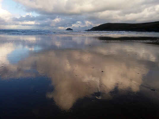 Reflections on Crantock beach