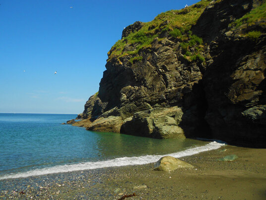 Beach below Dannonchapel which is only accessibly by sea