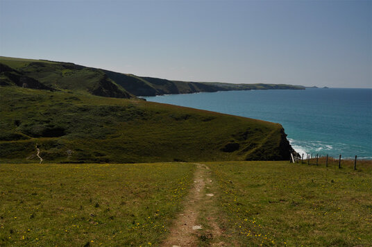 View over Port Isaac Bay from Delabole Point