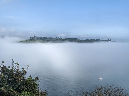 Misty view from Dennis Head