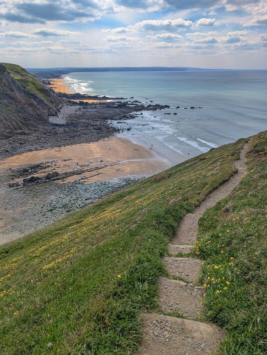 Coast path at Duckpool