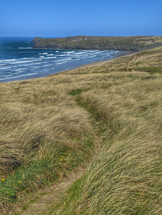 Path through the dunes near Perranporth
