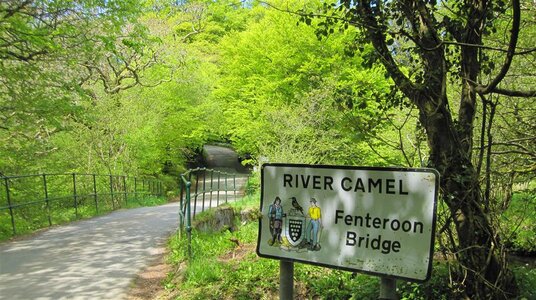 Sign at Fenteroon Bridge