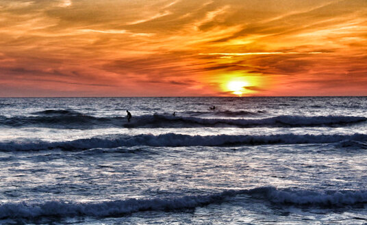Sunset at Fistral Beach