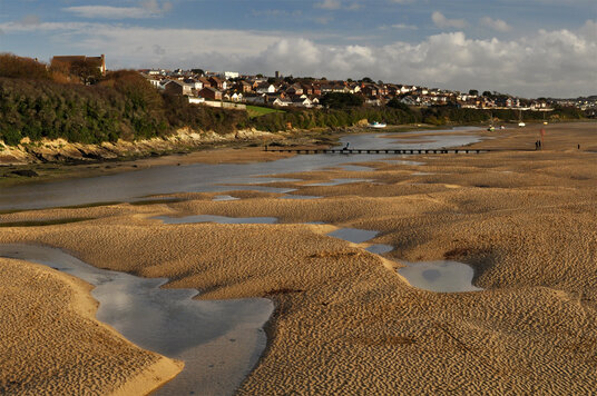 The Gannel Estuary at low tide