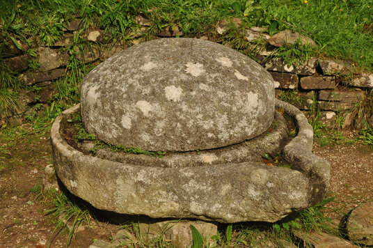 Millstone in Glendurgan Garden
