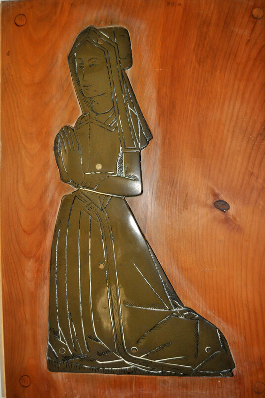 Mediaeval brass in Gorran Church