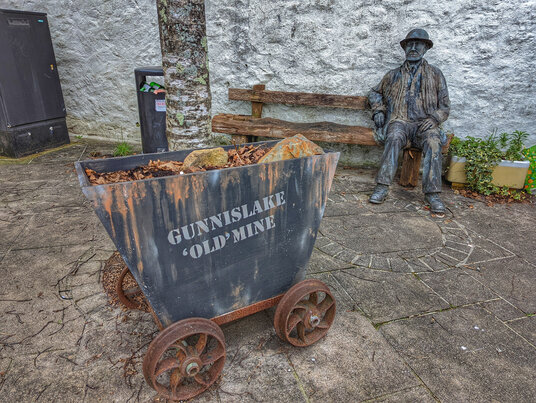 Mining statue at Gunnislake