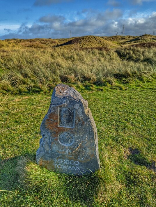 Waymark on the towans