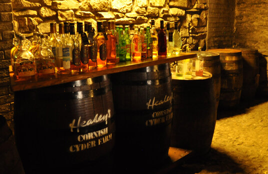 Cider tasting at Healey's