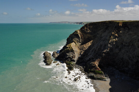 Cliff fall at Hudder Cove
