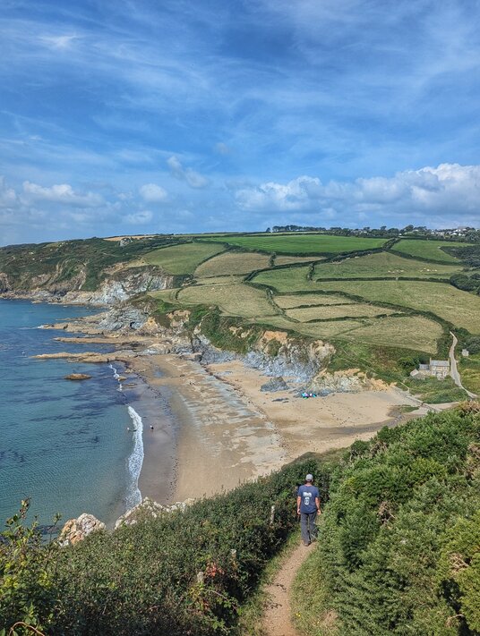 Coast path to Hemmick Beach