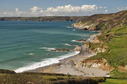 View over Hemmick Beach