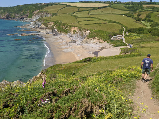 Descent to Hemmick Beach