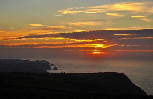 Sunset over Boscastle