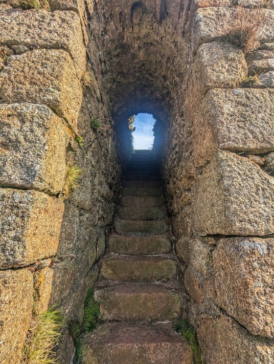 Steps to the engine house at Higher Bal