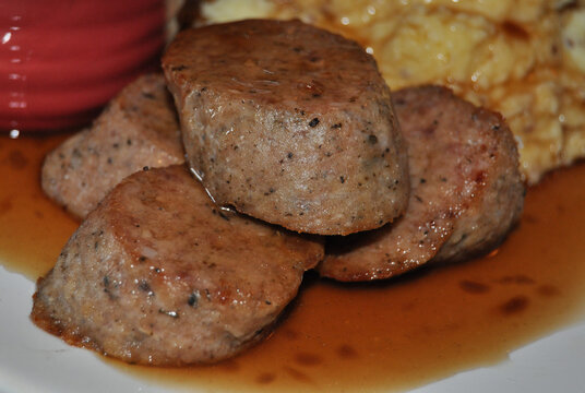 Hog's Pudding in the pub at Pentewan