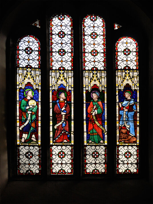 Stained glass in the church