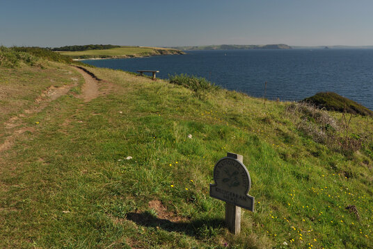 View along the Roseland from Killigerran Head