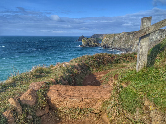 Coast path to Kynance Cove