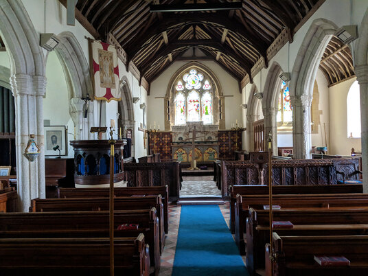 Inside Ladock Church