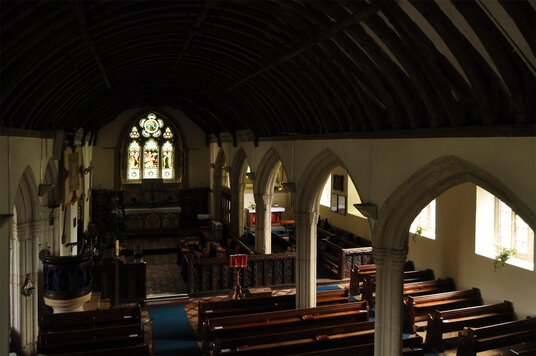 Inside Ladock church